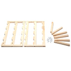 Solid Wood Folding 12-bottle Wine Display Rack Multi-layer Wine Rack, Size: 46x24x28cm, Multi-layer Wine Rack — view 4