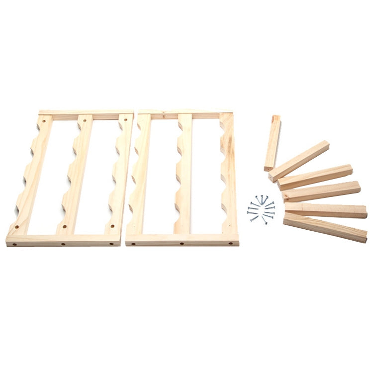 Solid Wood Folding 12-bottle Wine Display Rack Multi-layer Wine Rack, Size: 46x24x28cm, Multi-layer Wine Rack — view 4