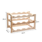 Solid Wood Folding 12-bottle Wine Display Rack Multi-layer Wine Rack, Size: 46x24x28cm, Multi-layer Wine Rack — view 5