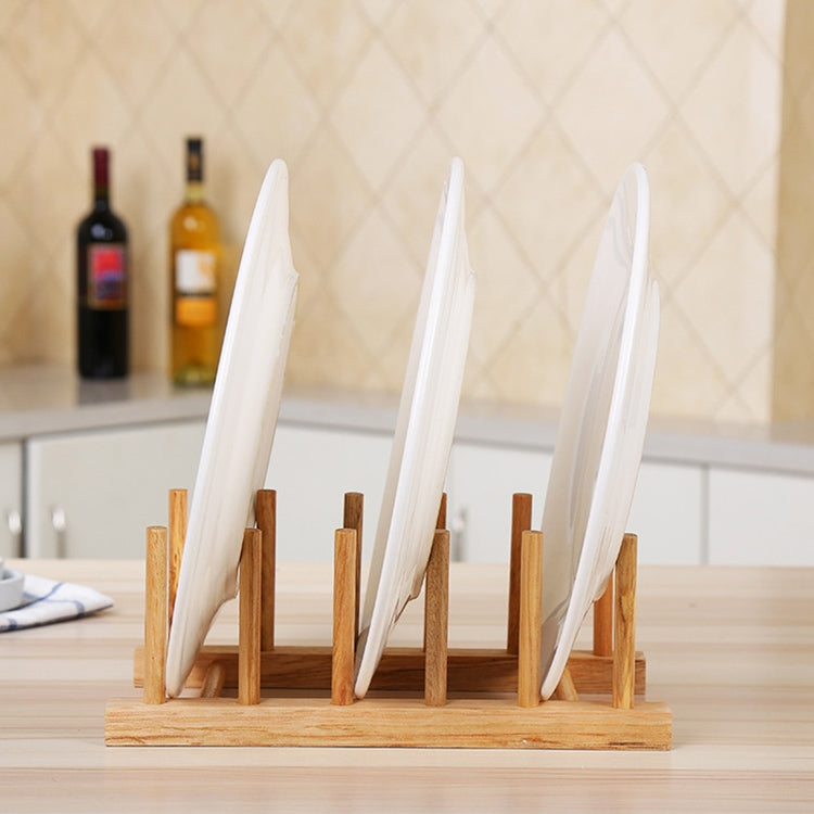 Solid Wood Dish Drip Rack Plate Holder, Size: 25.5x12x10cm