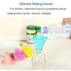 Mini Silicone Foldable Telescopic Funnel Random Color Delivery