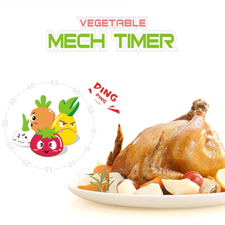 Vegetable Kitchen Timer Cooking Mechanical Timing Tool Count Down Alarm, Random Color Delivery