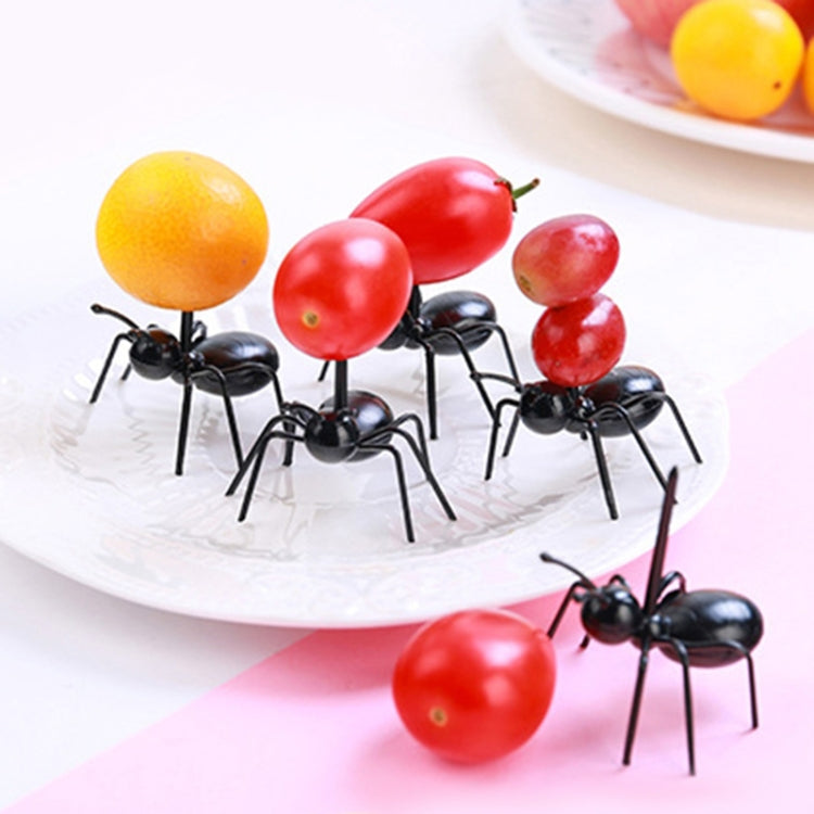 12pcs / Box Worker Ant Fruit Forks Snack Cake Dessert Tableware Home Kitchen Party Dinner Fruit Pick Kitchen Tool, Ant Fruit Forks