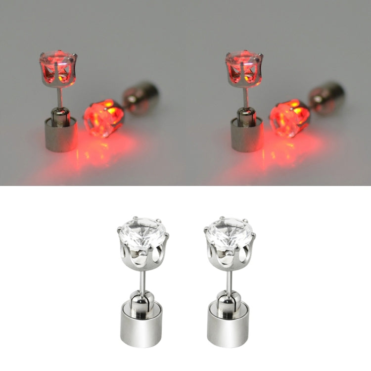 1 Pair Fashion LED Earrings Glowing Light Up Diamond Earring Stud — view 12