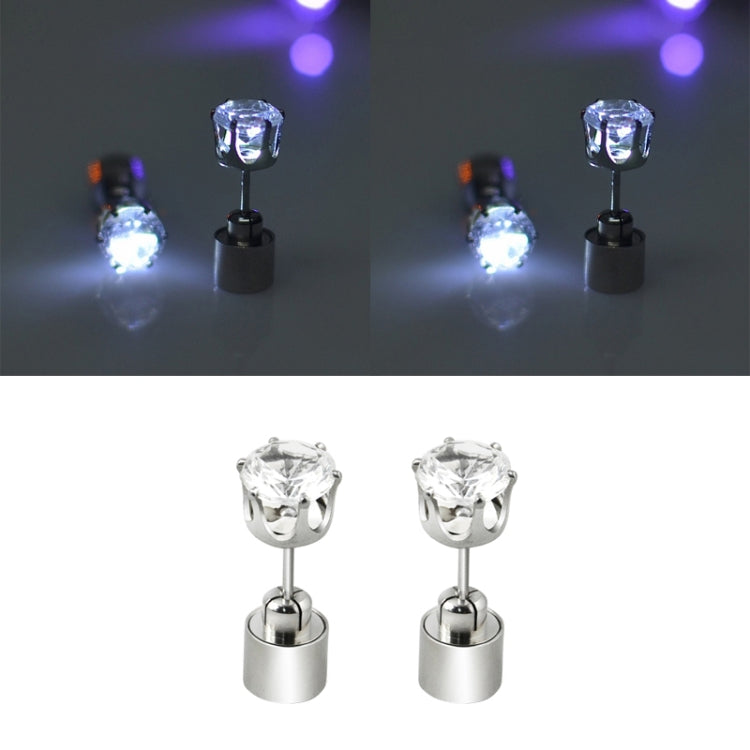 1 Pair Fashion LED Earrings Glowing Light Up Diamond Earring Stud — view 13