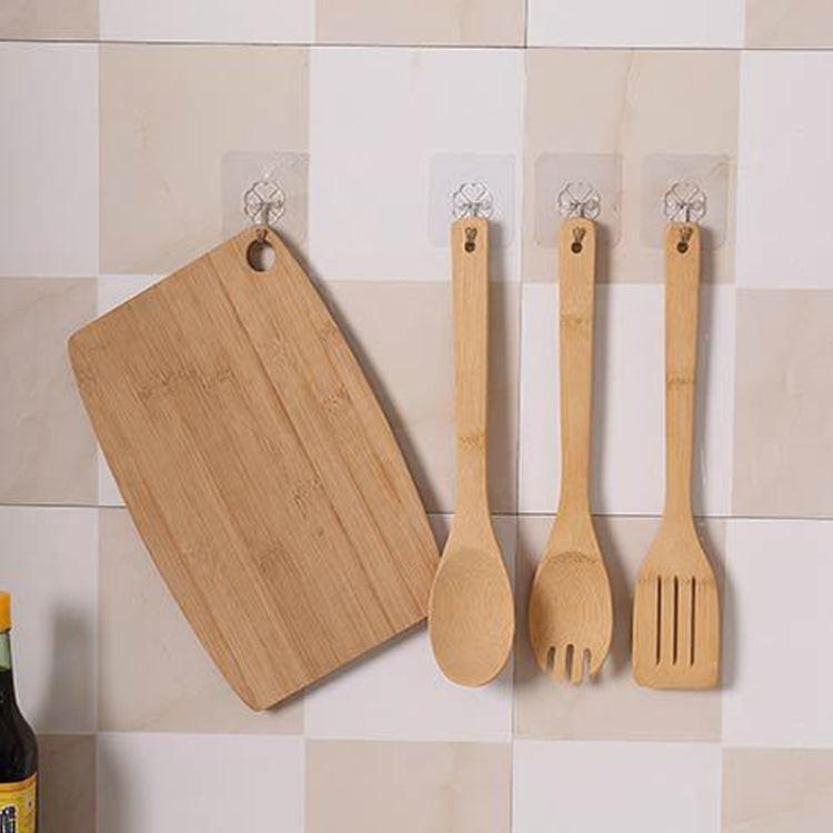 100 PCS Kitchen Bathroom Wall Hanging Transparent Non-marking Glue Hook — view 4