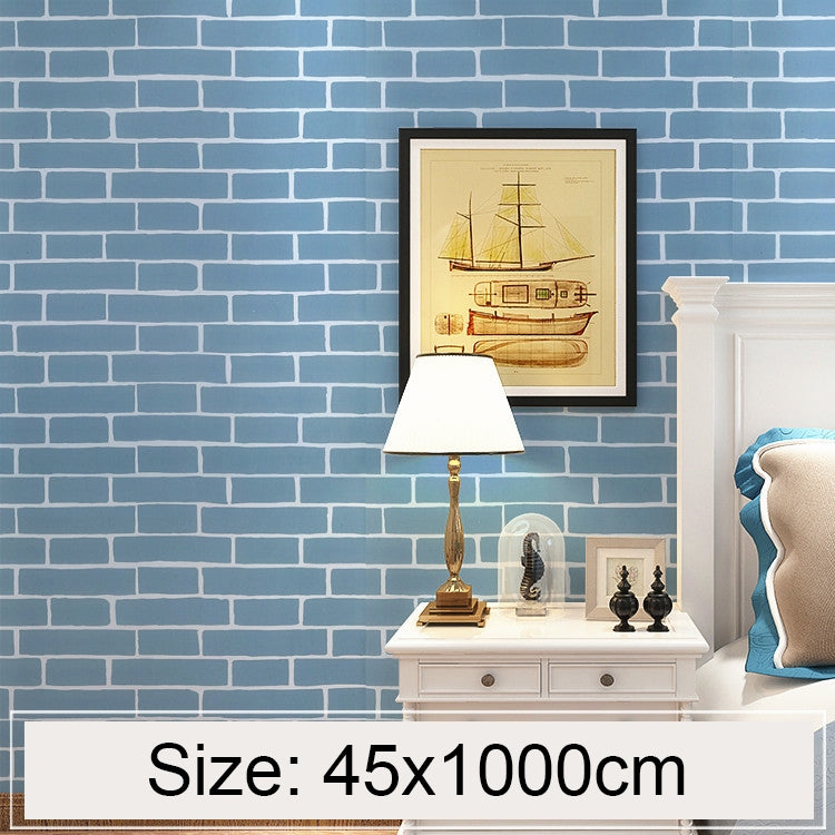 Creative 3D Stone Brick Decoration Wallpaper Stickers Bedroom Living Room Wall Waterproof Wallpaper Roll, Size: 45 x 1000cm, Mediterranean brick