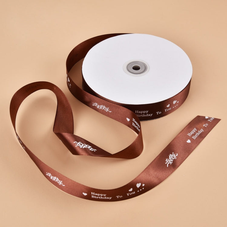 Colored Printed Ribbons Gift Bouquet Ribbons Bowknot Flowers Packaging Ribands, Size: 90m x 2.5cm, Random Color Delivery