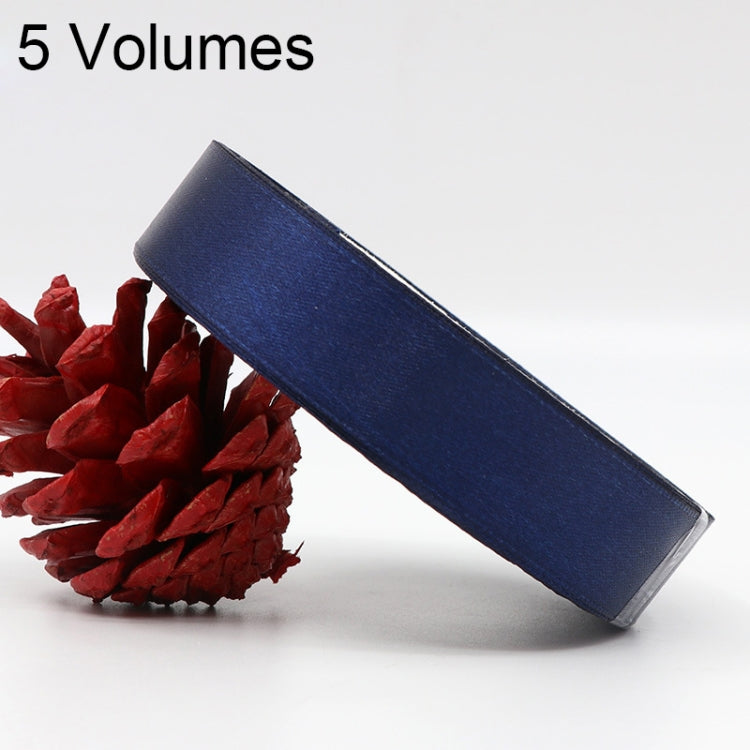5 Volumes Color Satin Ribbons Handmade DIY Wedding Cake Decoration Holiday Gift Packages, Size: 22m x 2cm — Red
