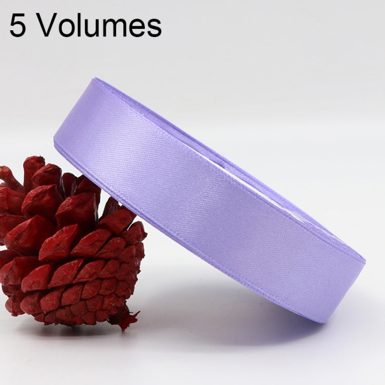 5 Volumes Color Satin Ribbons Handmade DIY Wedding Cake Decoration Holiday Gift Packages, Size: 22m x 2cm — Sky Blue