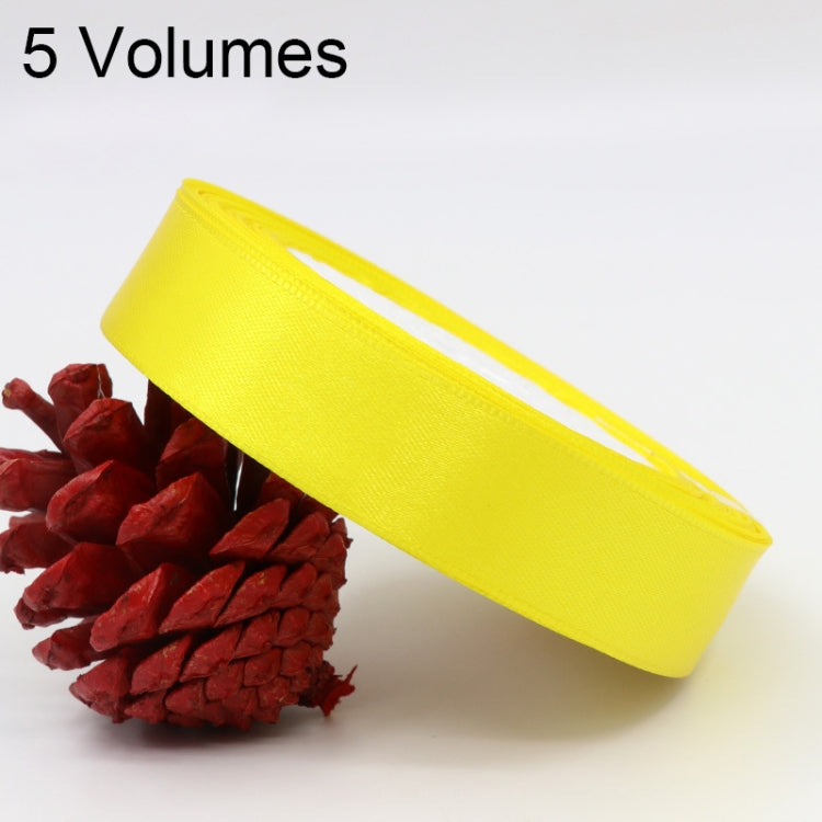 5 Volumes Color Satin Ribbons Handmade DIY Wedding Cake Decoration Holiday Gift Packages, Size: 22m x 2cm — Grey