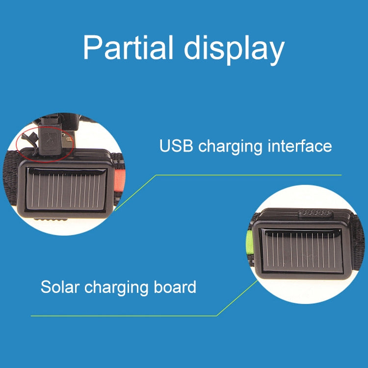 Medium and Large Dog Pet Solar + USB Charging LED Light Collar, Neck Circumference Size: L, 50-60cm