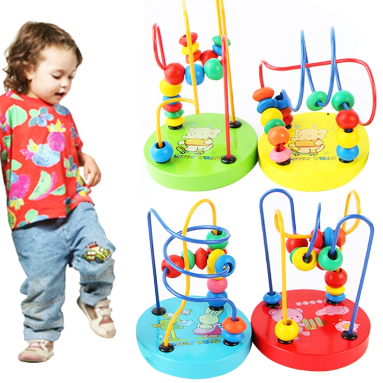 Educational Baby Kids Wooden Around Beads Toy Toddler Infant Intelligence Toys