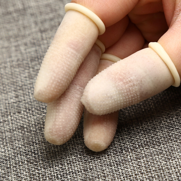 100pcs / Pack Antistatic Antislip Durable Fingertips Latex Protective Gloves, Size: L, 2.8*6.5cm, Size: L, 2.8*6.5cm — view 6