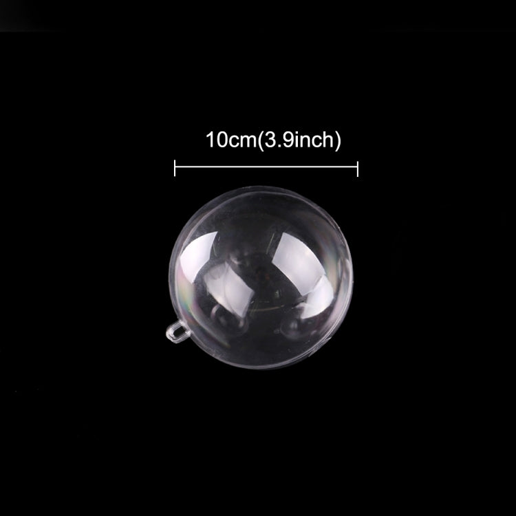 5 PCS Transparent Christmas Ball Hollow Plastic Sphere Ball Shaped Eternal Flower Ball Wedding Gifts Gift Box, Size: 10 x 10cm