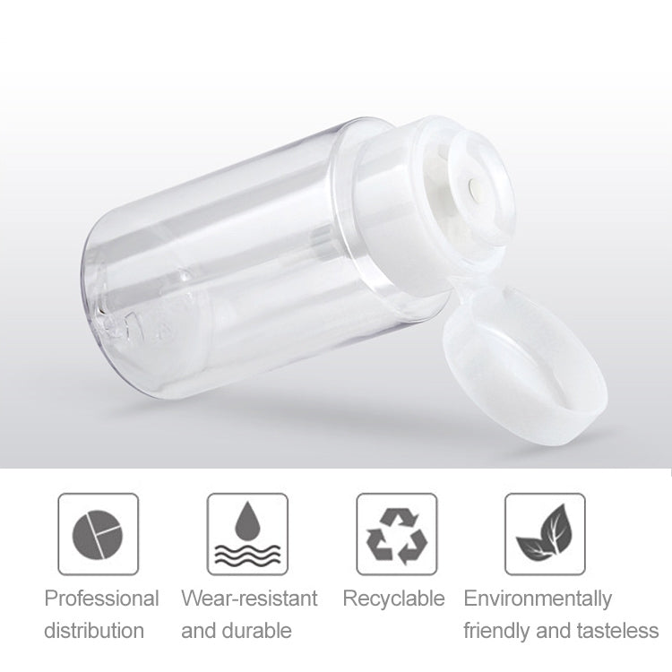 Liquid Push Down Pump Dispenser Bottle Empty Plastic Bottle Container, 200ml