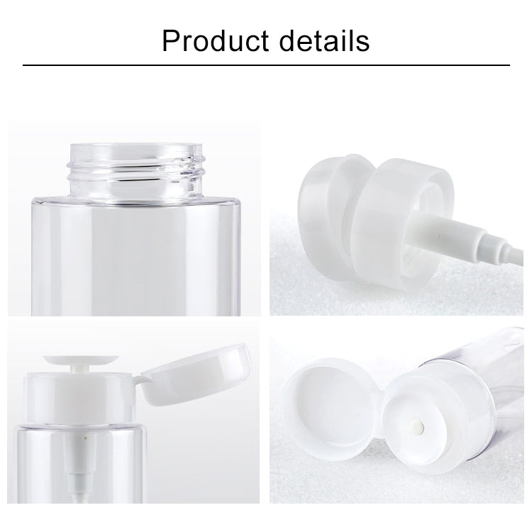 Liquid Push Down Pump Dispenser Bottle Empty Plastic Bottle Container, 200ml