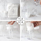 Liquid Push Down Pump Dispenser Bottle Empty Plastic Bottle Container, 200ml