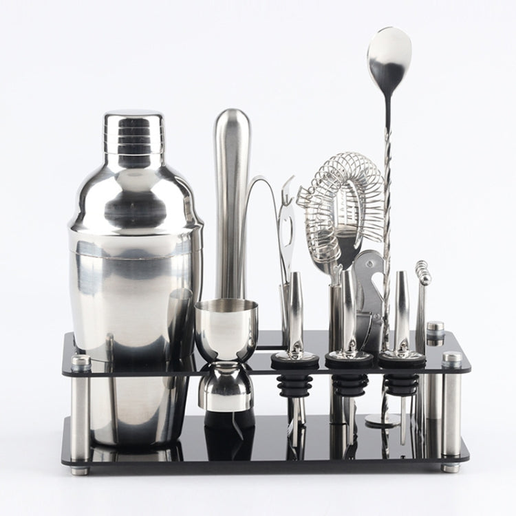 18 in 1 Cocktail Shaker Tools Setwith Acrylic Mount, Capacity: 550ml