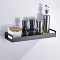 30cm Kitchen Multi-function Wall Hanging Holder Seasoning Storage Rack, 30cm(Black)