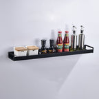 80cm Kitchen Multi-function Wall Hanging Holder Seasoning Storage Rack, 80cm(Black) — 80cm(Black)