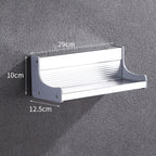 30cm Multi-function Kitchen Punching Wall-mounted Aluminum Condiment Storage Rack, 30cm Punching — view 3