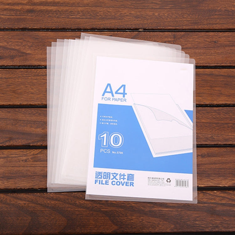 10 PCS Deli Transparent Single Page A4 Folder, Size: 32.1*30.7cm