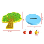 Children Wooden Magnetic Picking Apples Fruits Stickers Happy Fruits Garden Educational Toys, Size: 23.5*20cm
