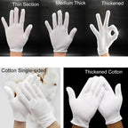 12 Pairs Pure Cotton Working Gloves，Thickened Cotton