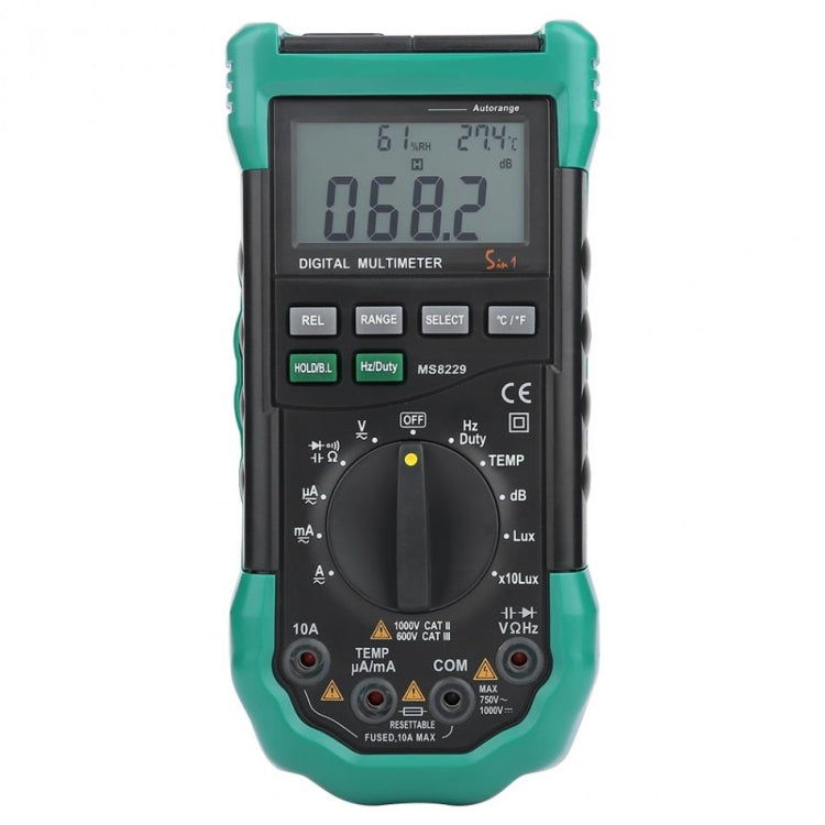BSIDE MS8229 Digital Multimeter LUX Noise Meter Temperature Humidity Tester