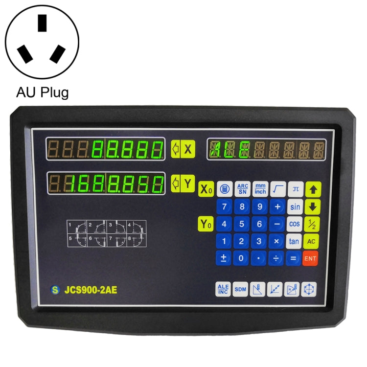 JCS900-2AE Two Axes Digital Readout Display Milling Lathe Machine, EU Plug