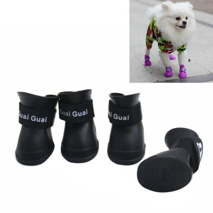 Lovely Pet Dog Shoes Puppy Candy Color Rubber Boots Waterproof Rain Shoes, M, Size: 5.0 x 4.0cm