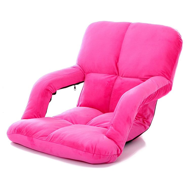 A3 Creative Lazy Sofa with Armrests Foldable Single Backrest Recliner — 92x58x12cm  (Black)