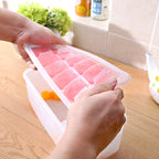 Small Square Ice Mold Trays Multi-layer Mold with Cover Ice Storage Box, 5 Layers