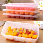 Small Square Ice Mold Trays Multi-layer Mold with Cover Ice Storage Box, 5 Layers
