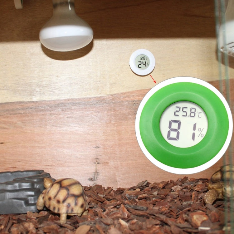 Digital Round Shaped Reptile Box Centigrade Thermometer & Hygrometer with Screen Display — view 9