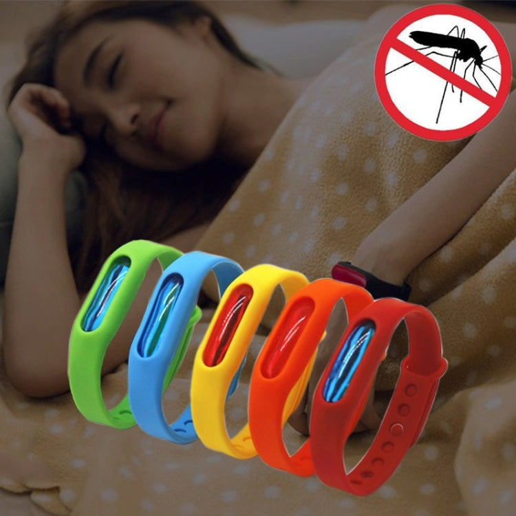 Anti-mosquito Silicone Repellent Bracelet Buckle Wristband Bugs Away, Suitable for Children and Adults, Length:23cm, Random Color Delivery, 5 PCS