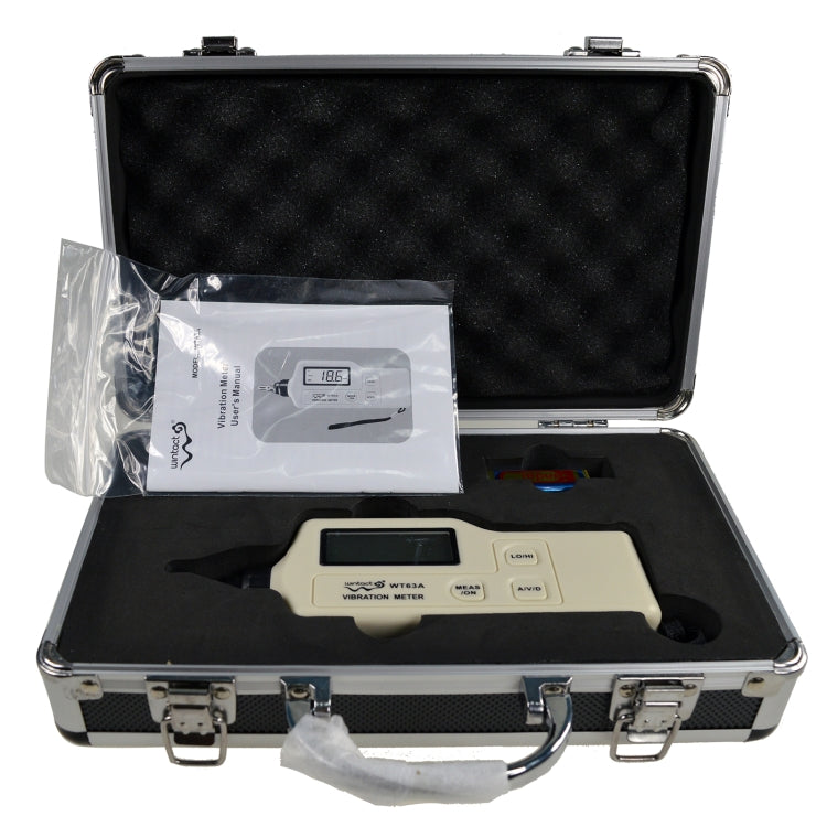 Vibration Meter Digital Tester Vibrometer Analyzer Acceleration Velocity, Wintact WT63A