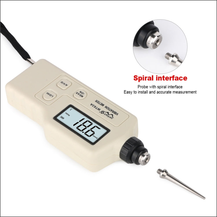 Vibration Meter Digital Tester Vibrometer Analyzer Acceleration Velocity, Wintact WT63A