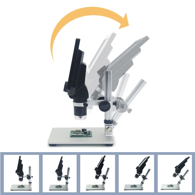 G1200 7 inch LCD Screen 1200X Portable Electronic Digital Desktop Stand Microscope, AU Plug