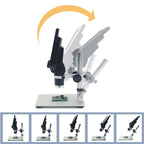 G1200 7 inch LCD Screen 1200X Portable Electronic Digital Desktop Stand Microscope, UK Plug