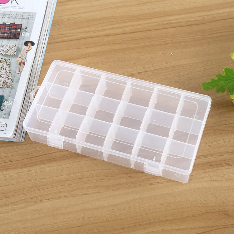 Plastic Organizer Container Storage Box 18 Slots Removable Grid Compartment for Jewelry Earring Fishing Hook Small Accessories