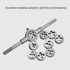 Multi-specification Tap and Die Combination Set Hand Metric Wire Tapping Wrench Winch, 20 PCS