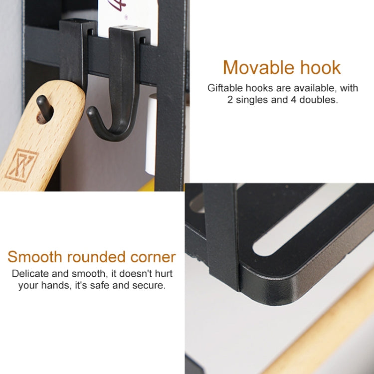 Kitchen Double Layers Magnetic Refrigerator Rack Storage Holder, Double Layers — view 5