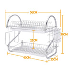 Multi-function Kitchen Stainless Steel Double Diskes Rack Hanging Knife Chopping Block Holder — view 3