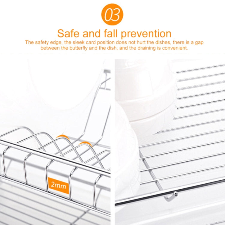 Multi-function Kitchen Stainless Steel Double Diskes Rack Hanging Knife Chopping Block Holder — view 6