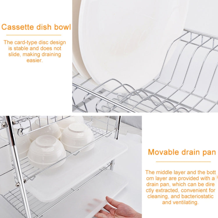 Multi-function Kitchen Stainless Steel Double Diskes Rack Hanging Knife Chopping Block Holder — view 7