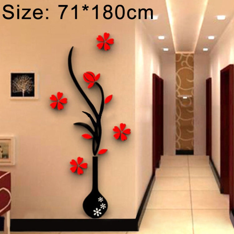 Creative Vase 3D Acrylic Stereo Wall Stickers TV Background Wall Corridor Home Decoration, Size: 71x180x5cm — view 7