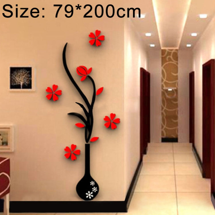 Creative Vase 3D Acrylic Stereo Wall Stickers TV Background Wall Corridor Home Decoration, Size: 79x200x4cm — view 7