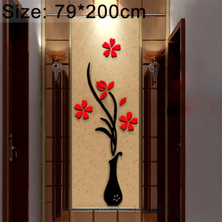Creative Vase 3D Acrylic Stereo Wall Stickers TV Background Wall Corridor Home Decoration, Size: 79x200x4cm — view 8